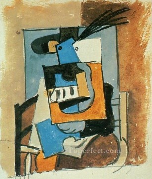  the - Woman with a Feather Hat 1919 Pablo Picasso